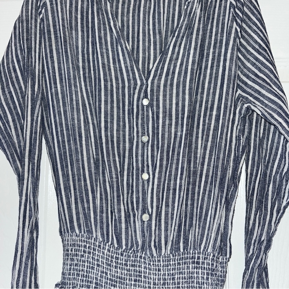 Rails Jasmine Dress In Blue Size Xs Linen Blend L… - image 4